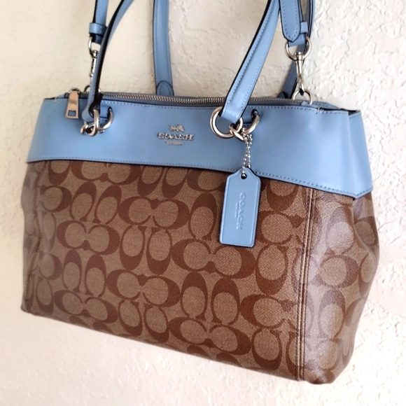 Coach Brooke Carryall Satchel  F25396 Signature Blue - Picture 4 of 15